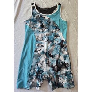 NWOT Rainbeau Moves XL Sparkle Camo Blue Dance or Gymnastic Leotard 129331